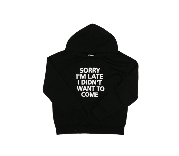 Černá slabá mikina s nápisem 