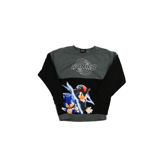 Šedo-černá mikina Sonic Tu 