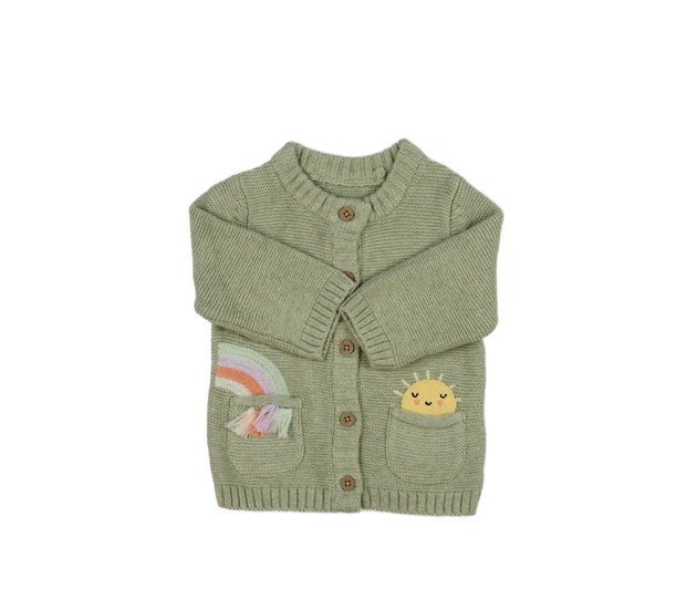 Zelený roztomilý svetr Tu
