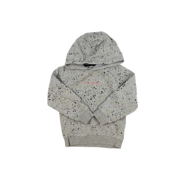 Šedá melírovaná vzorovaná mikina