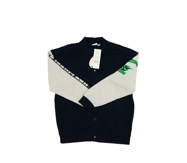 Nová modro-šedá mikina na patenty 