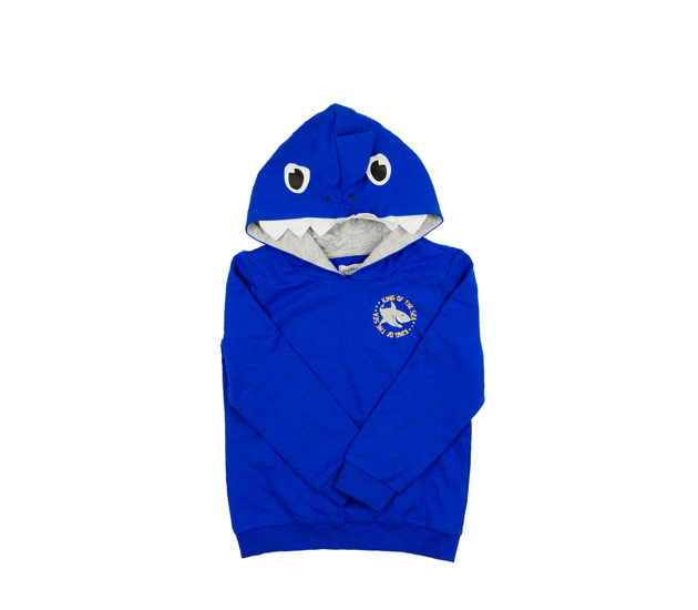 Modrá mikina se žraločím motivem 