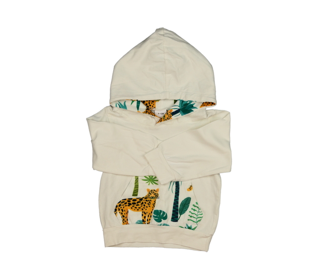 Krémová mikina s motivem safari 