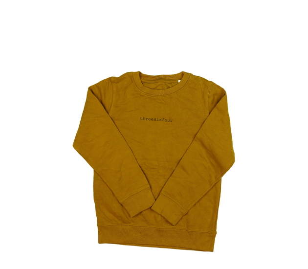 Žlutá mikina, na zádech s obrázky