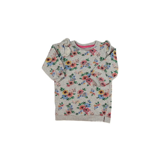 Šedá mikina s květinami a volánky F&F