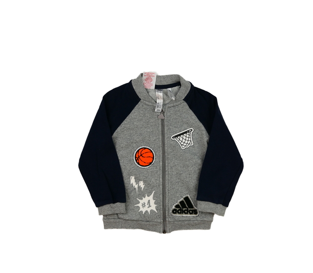 Šedo-modrá mikina Adidas 