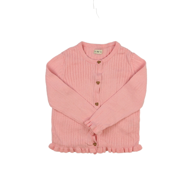 Růžový propínací svetr F&F