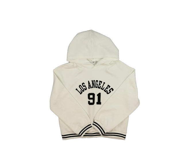 Bílá mikina s černými detaily 