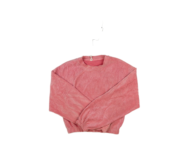 Růžová crop mikina 