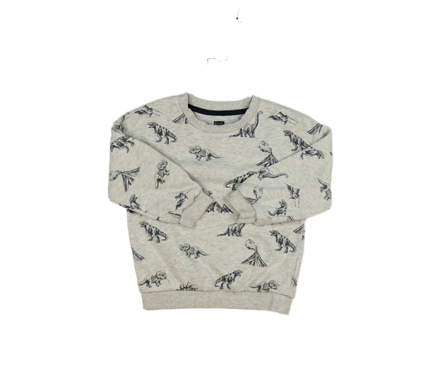 Šedá melírovaná mikina s dinosaury F&F