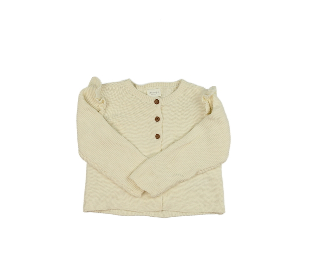 Krémový svetr s volánky Next