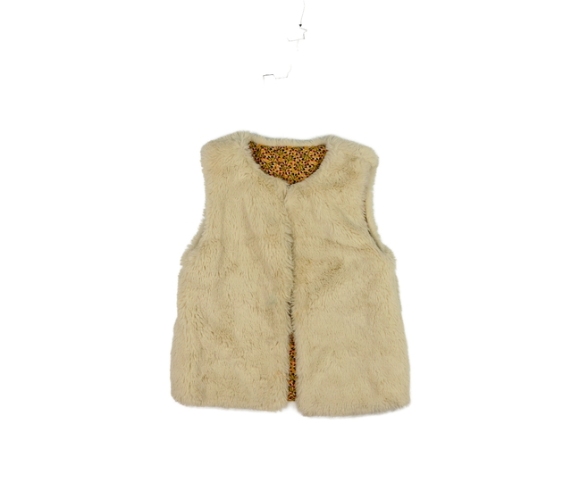 Hnědá chlupatá vesta