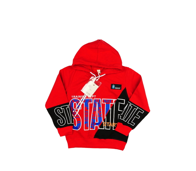 Nová červená slabá mikina s nápisy 