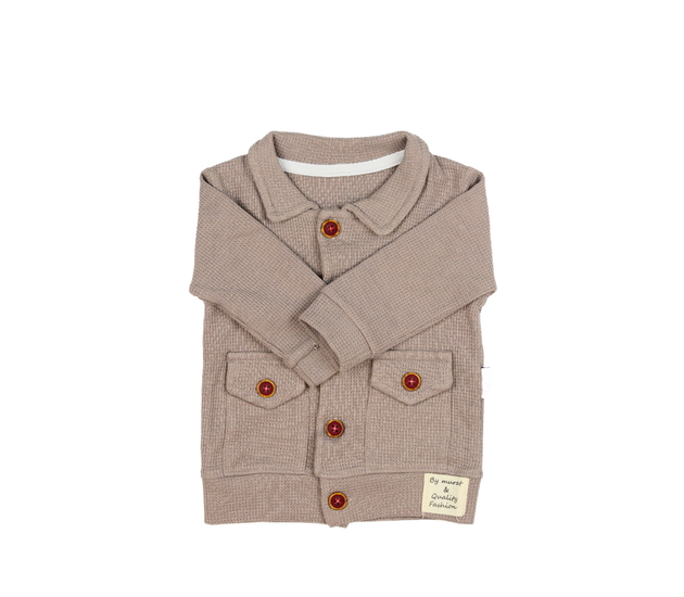 Hnědá propínací slabá mikina