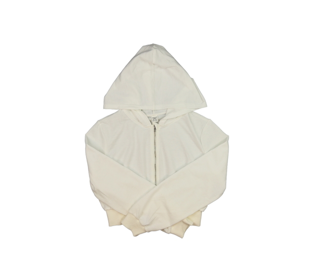 Bílá slabší crop mikina 