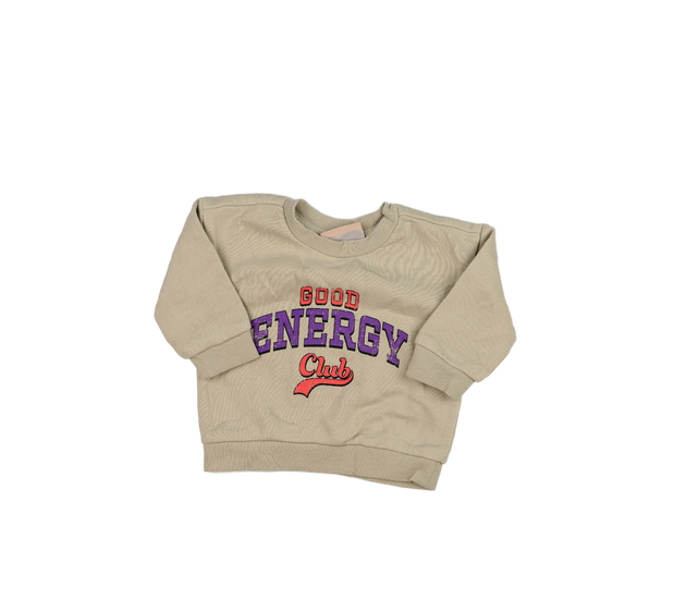 Hnědá mikina s nápisem 