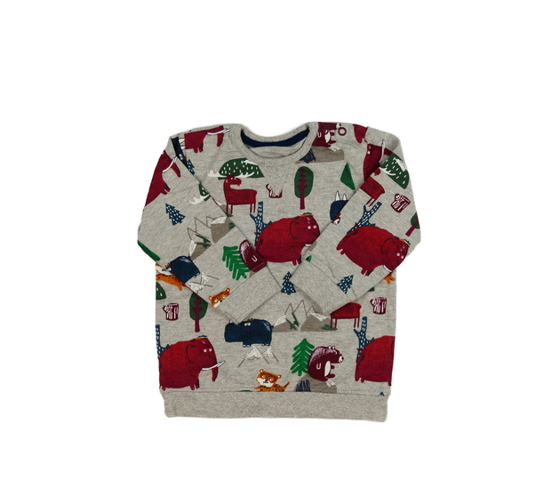 Šedá slabší mikina se zvířátky George