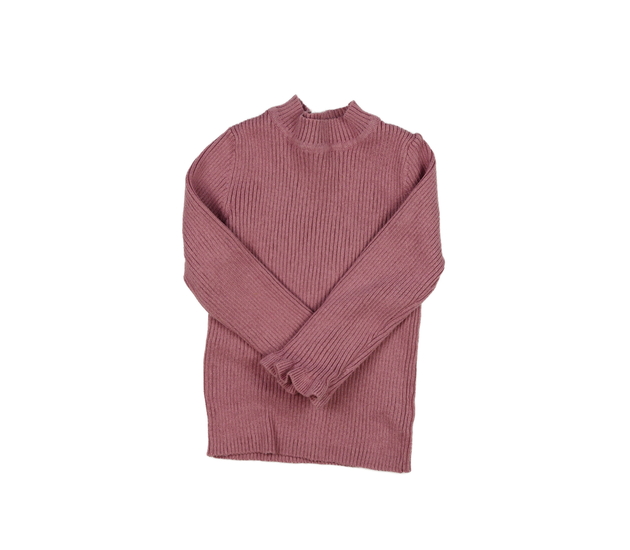 Růžový žebrovaný svetřík Nutmeg 