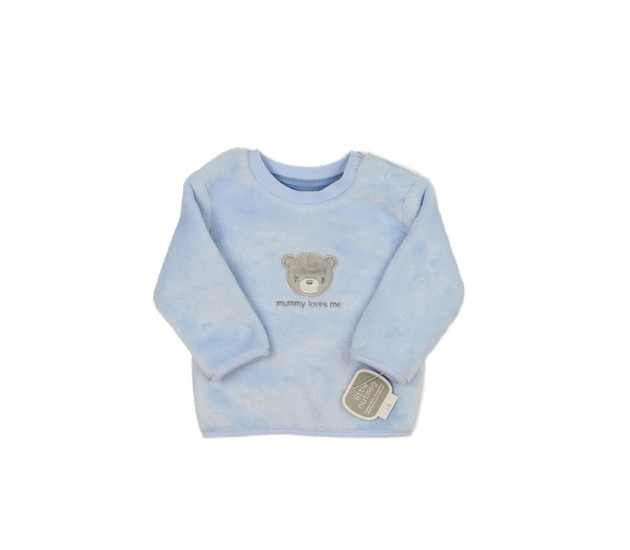 Nová modrá chlupatá mikina Nutmeg