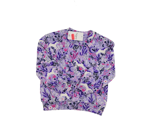 Nová fialová mikina s jednorožci Nutmeg