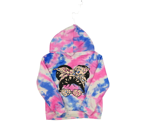 Batikovaná krásná slabší mikina se slečnou 