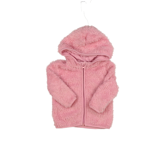 Růžová chlupatá mikina 