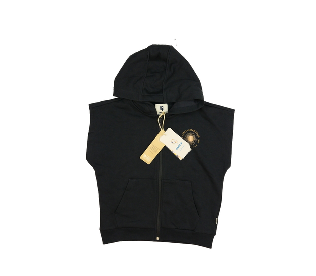 Nová šedá mikinová vesta