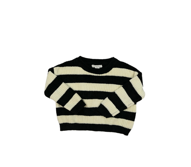 Černo-krémový hebký crop svetr Primark 