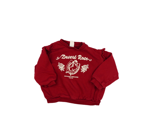 Červená mikina s volánky H&M