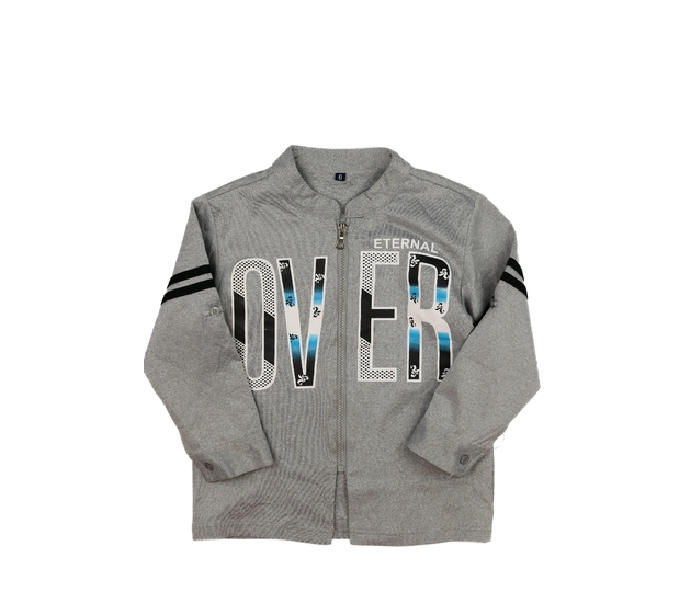 Šedá mikina s nápisem 