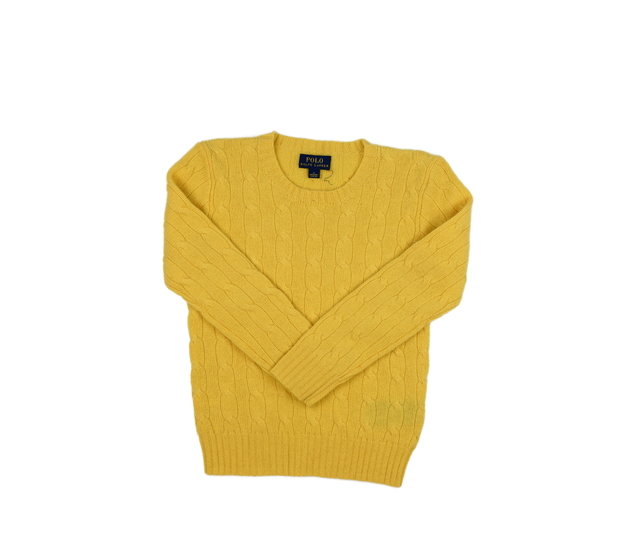 Žlutý hebký svetr 100% kašmír Ralph Lauren 