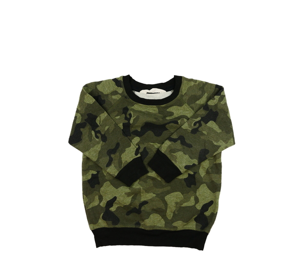 Tmavě zelená maskáčová mikina H&M