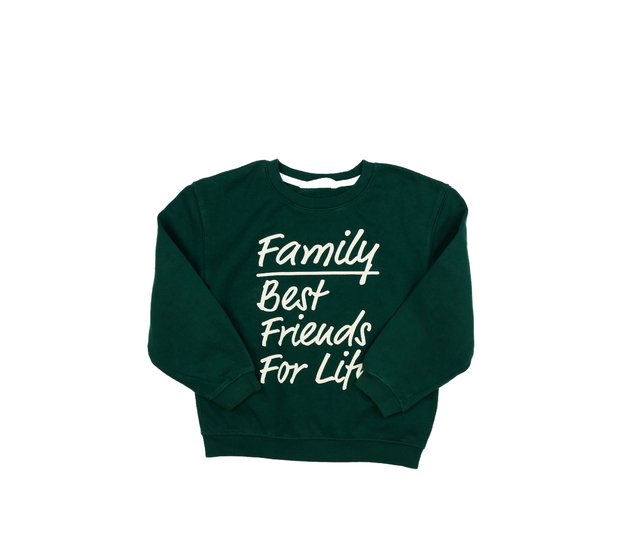 Zelená mikina s nápisem H&M