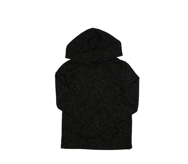 Černá lesklá crop mikina 