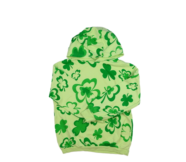 Zelená mikina s listy 