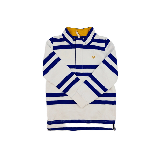 Nová bílo-modrá pruhovaná mikina 