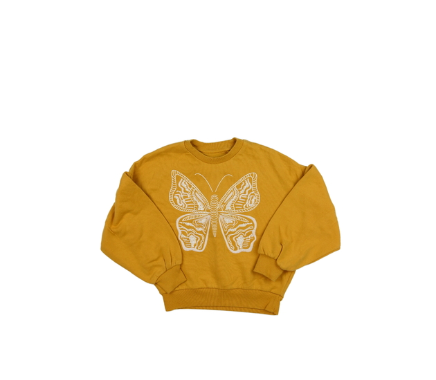 Hořčicová mikina s motýlem F&F