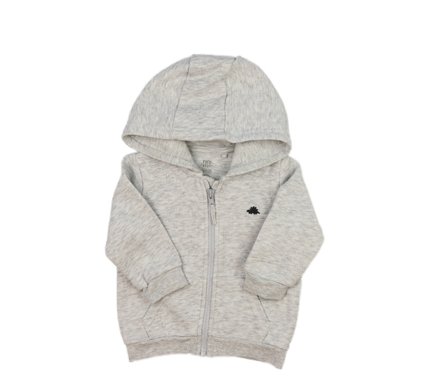 Šedá melírovaná mikina s dinosaurem F&F