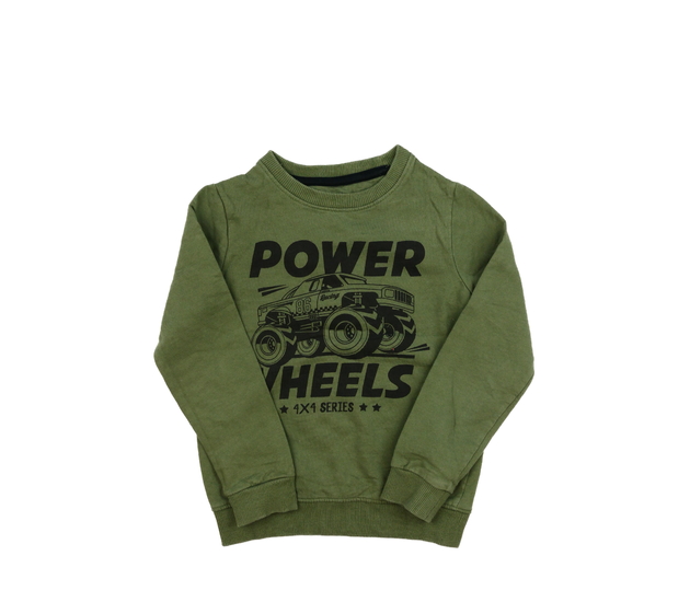 Zelená mikina s autem 