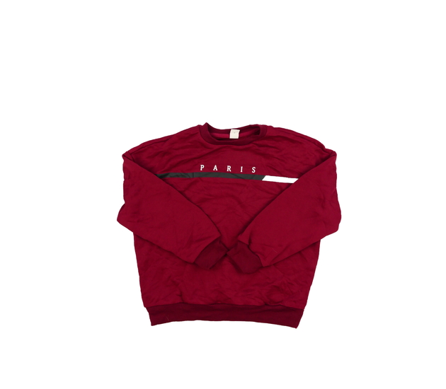 Červená slabá mikina 