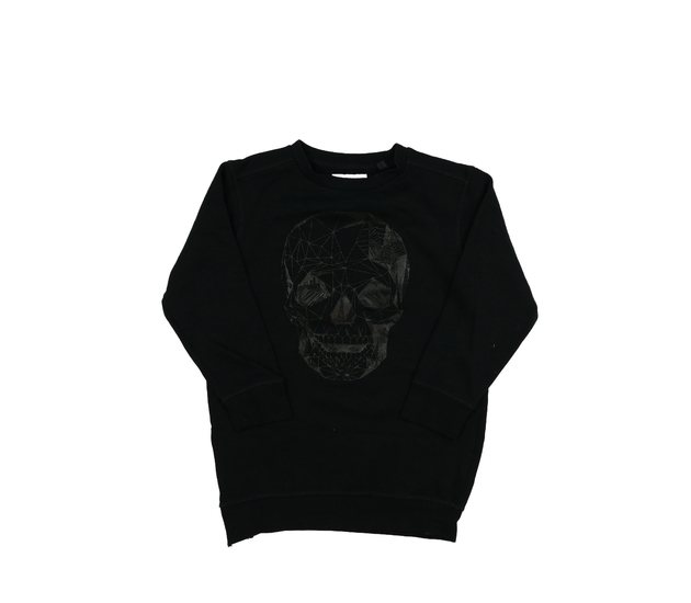 Černá mikina s lebkou Next