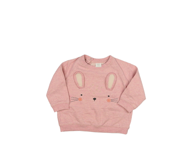 Růžová melírovaná mikina se zajíčkem Next