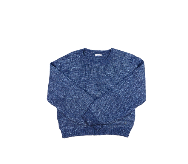 Modrý lesklý crop svetr Mayoral 