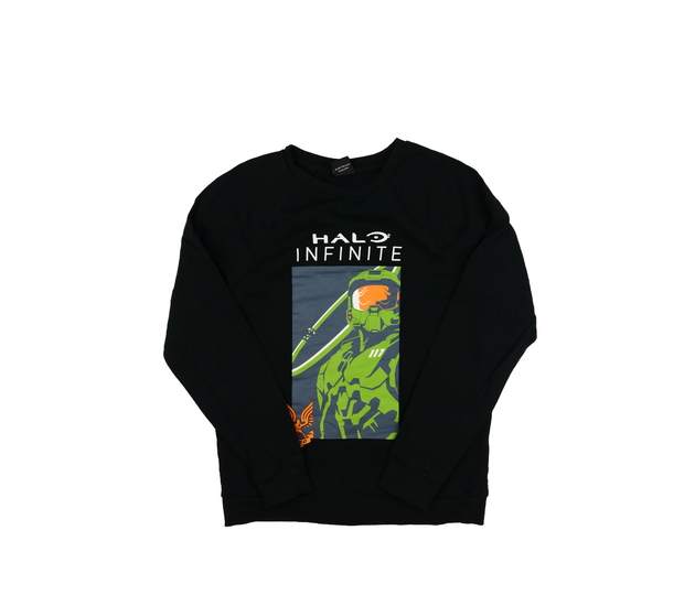 Černá mikina s motivem hry HALO George