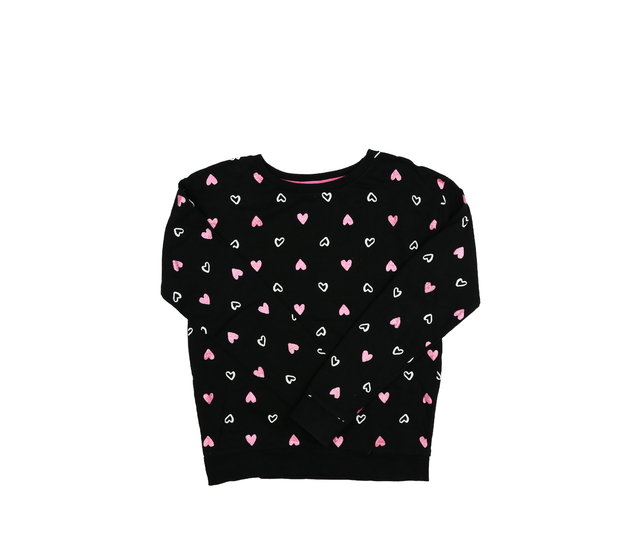 Černá mikina se srdíčky 
