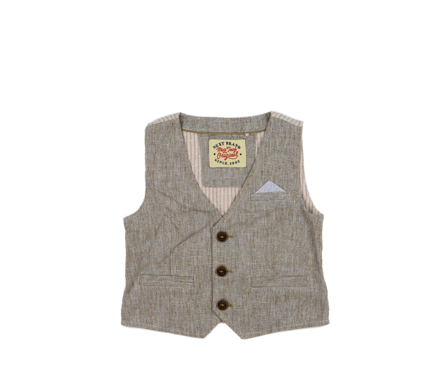 Hnědá melírovaná vesta společenská vesta Next
