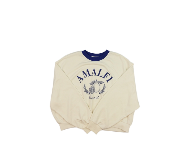 Krémová crop mikina s potiskem Primark