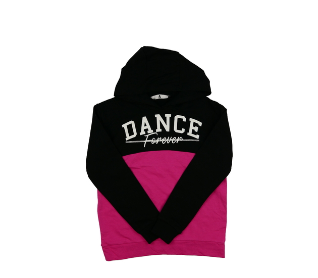 Černo-růžová mikina s nápisem 