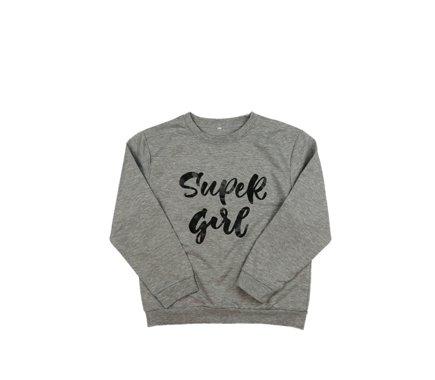 Šedá melírovaná mikina s nápisem 