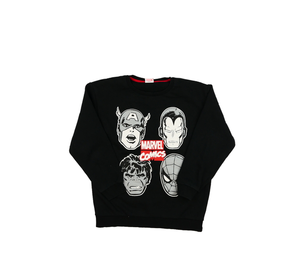 Černá mikina s hrdiny Marvel 